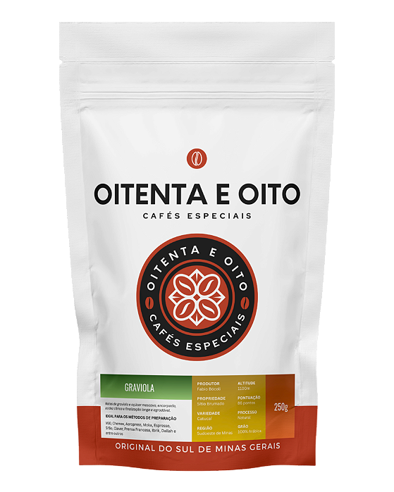 Café Especial  Oitenta e Oito Graviola 250g - Em grãos ou moído
