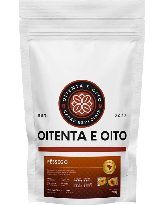 Café Especial Oitenta e Oito Pêssego 250g