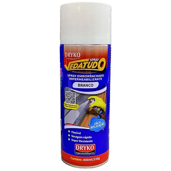 SPRAY EMBORRACHADO VEDATUDO - BRANCO - 400ML