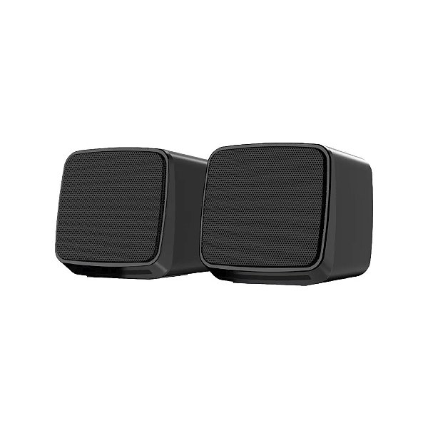 Caixa De Som Pc Notebook P2 2.0 6w C3tech-40bk Cor Preto