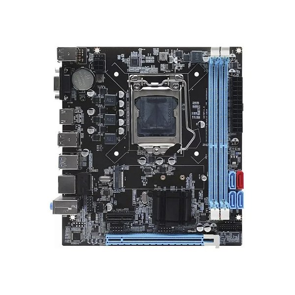 Placa-mãe Bluecase BMBB75‑G3HGU‑M2 mATX LGA1155 – HDMI/VGA, DDR3 até 16 GB, USB3.0, Ideal para Upgrades & Técnicos