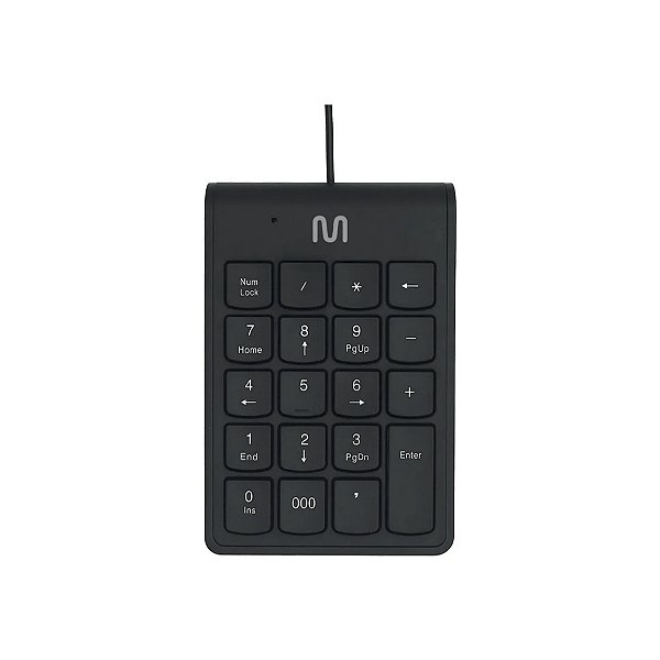 Teclado Com Fio Numérico Tecla 000 Preto Multi - Tc227