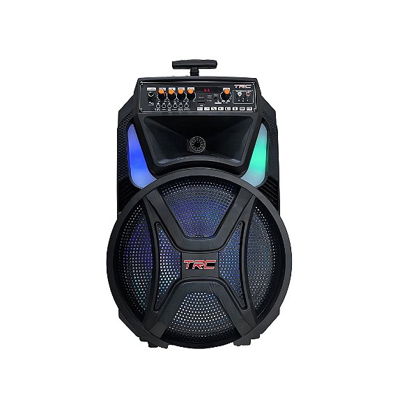 Caixa de Som Amplificada TRC CT500 Bluetooth 500W RMS Portátil com LED TWS Preta
