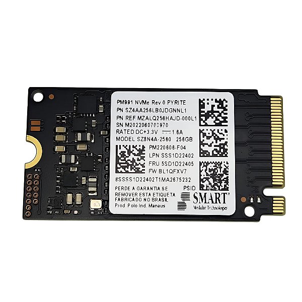 SSD NVMe 256GB M.2 2240 PCIe 3.0 4x4 Smart PM9B1