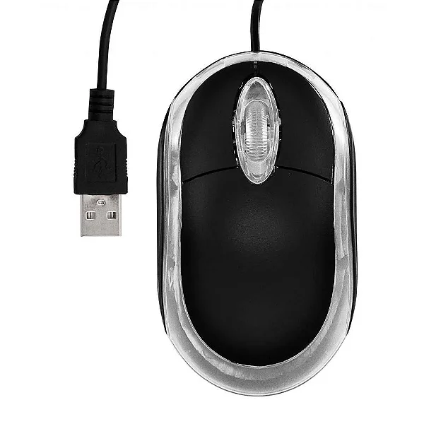 Mouse USB Teravix MOL033 Preto – Compacto, Leve e Confortável