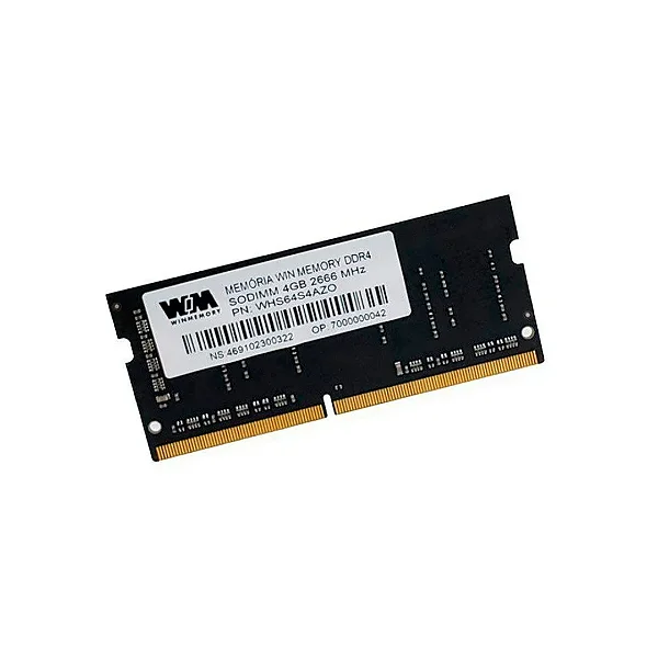 Memória WinMemory 4GB DDR4 2666MHz SODIMM -Oem— upgrade ideal para notebooks, mais velocidade, estabilidade e desempenho