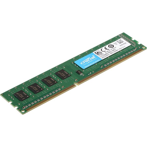 Memória Crucial 4GB DDR3L PC3-12800 1600MHz UDIMM0 Oem — ideal para desktops, performance estável e compatível com placas DDR3/DDR3L