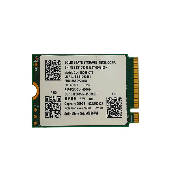 SSD NVMe SSSTC 256 GB 4D256-Q79 2240 OEM – M.2 PCle 4.0 x4, boot rápido e alto desempenho para notebook/PC