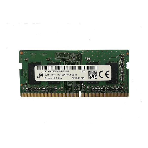 Memória RAM 4GB DDR4 3200MHz Notebook Micron 1Rx16