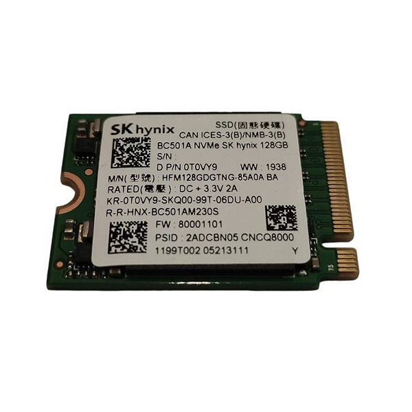 Mini SSD SK Hynix BC711 128GB NVMe PCIe Alto Desempenho Oem