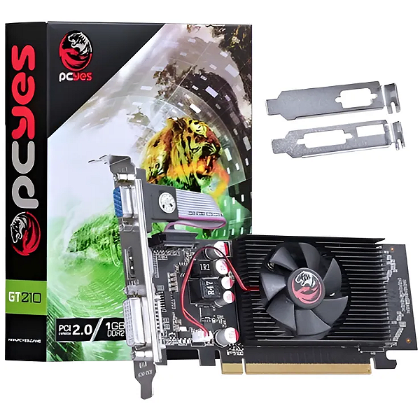 Placa de Vídeo Nvidia GeForce GT210 1GB DDR2 64Bits Low Profile PPV210GT