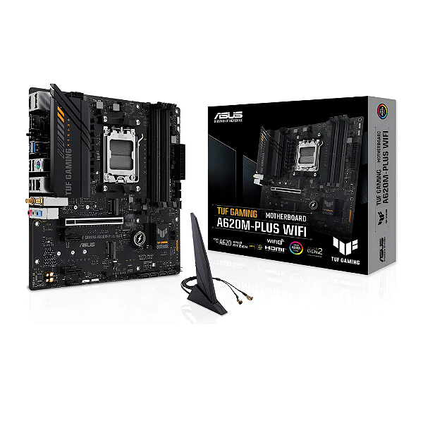 Placa Mae ASUS Tuf Gaming A620M-PLUS Amd AM5 mATX Ddr5 Preto 90MB1EZ0-M0EAY