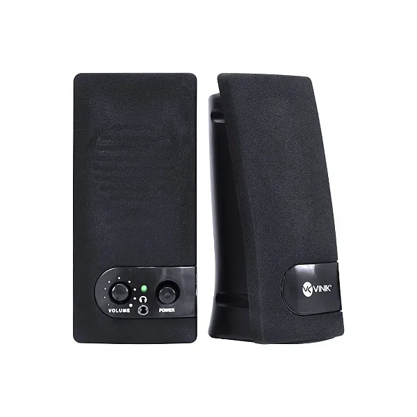 Caixa de Som Vinik VS202 2.0 USB 6W RMS Para PC Notebook Preto