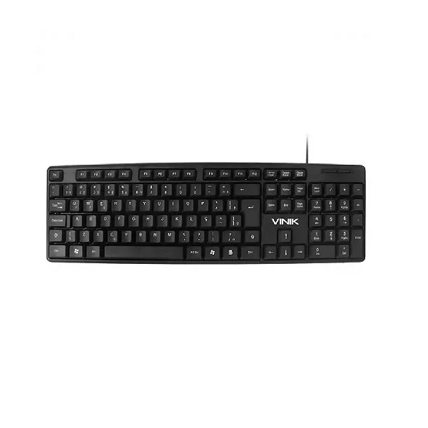 Teclado Vinik Corp CT301 USB ABNT2 Teclas Macias Cabo 1.8m