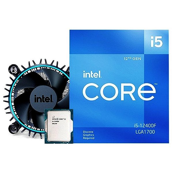 Processador Intel Core i5 12400F 4.4GHz Turbo 6 Núcleos 12 Threads LGA1700 18MB Cache