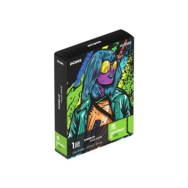 Placa de Vídeo PCYes GeForce G210 1GB DDR3 64 Bits Low Profile HDMI DVI VGA