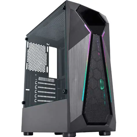 Gabinete Kmex Warlock A1D4 Gamer RGB Sem Fan Design Moderno