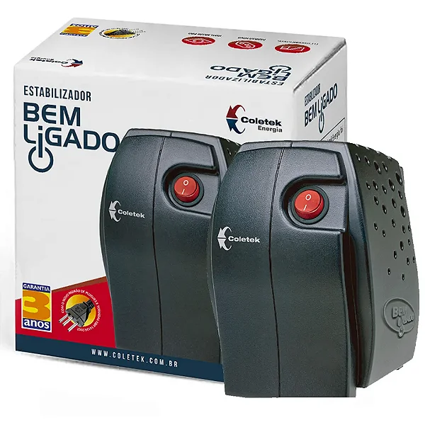 Estabilizador 500VA Coletek ES-500VA Saída 115V 4 Tomadas