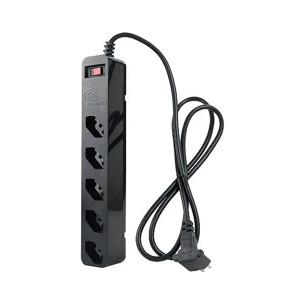 Filtro de Linha Clamper iClamper Energia 5 Tomadas Bivolt Preto 23459