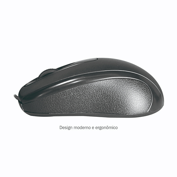 Mouse Usb Kmex MOM235 Preto Basic Cabo 1.2mt c Logo