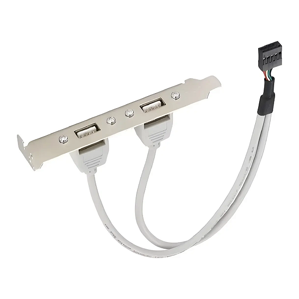 Cabo Adaptador Espelho Traseiro 2 Portas USB Bracket Header