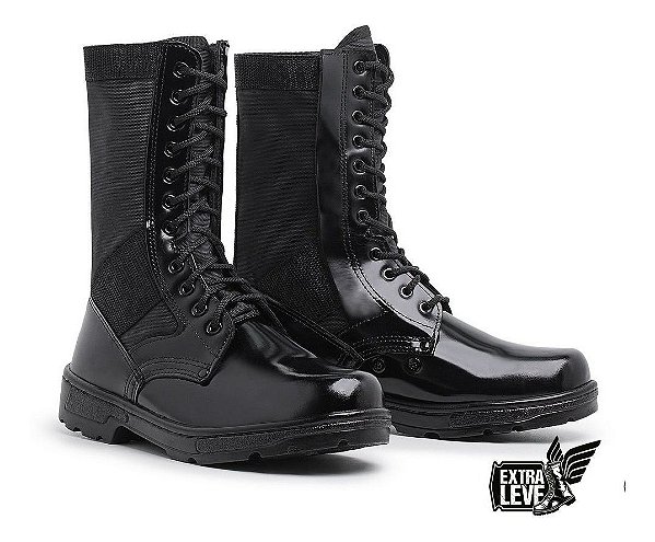 Coturno Militar Extra Leve Atalaia Com Zíper