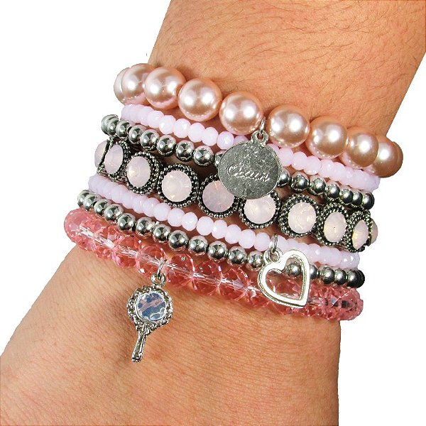 Pulseira Super Mix Oxum Rosa