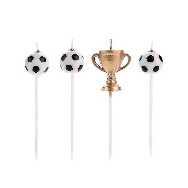 VELA BOLAS E TAÇA DE FUTEBOL