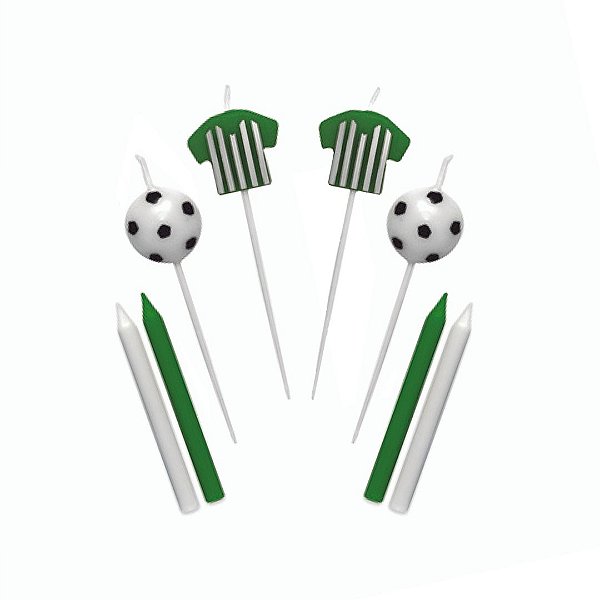 VELA DE FUTEBOL SILVER VERDE