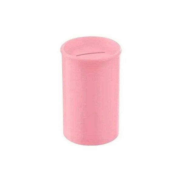 Cofrinho Plástico Lembrancinha Porta Moedas Rosa Bebê