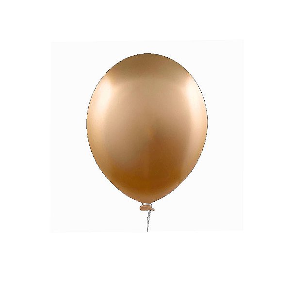 Balão Happy Day Prime Aluminio Dourado 12" Bexiga 25unid - Sanja Festas