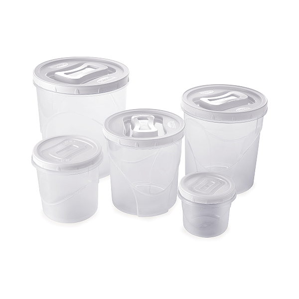 Conjunto 5 Potes Porta Mantimento