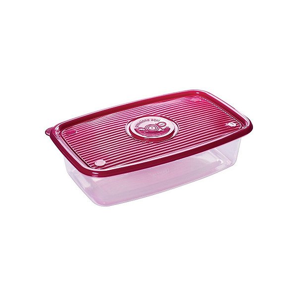 Pote Pop De Plástico Retangular 1,2 Litros