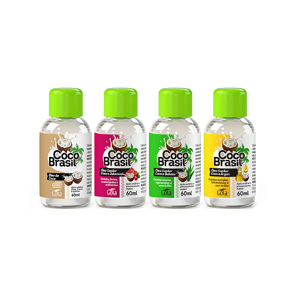 Óleo Capilar Reparador Coco Brasil Argan Jaborandi Babosa Gota Dourada