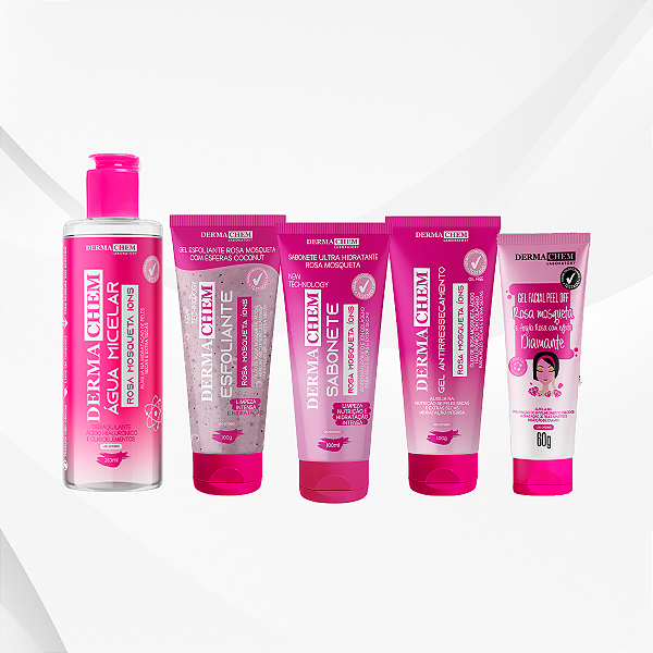 Sabonete Água Micelar Gel Esfoliante Rosa Mosqueta Pele Seca Dermachem