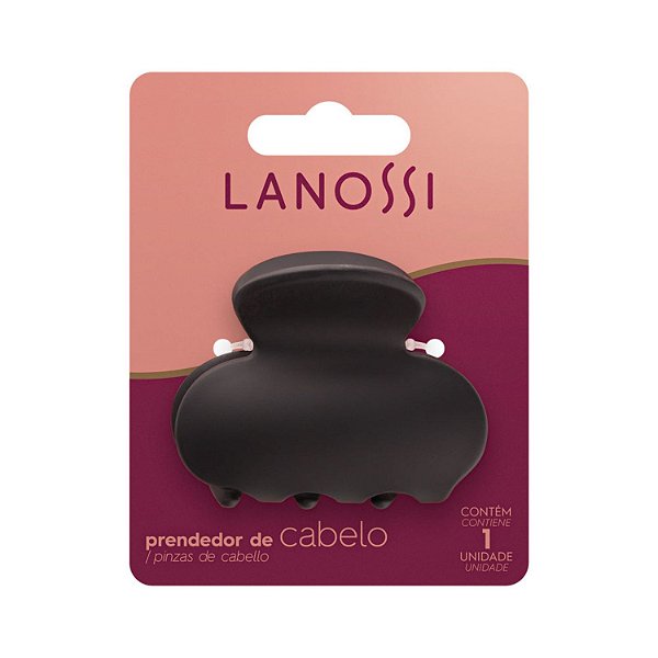 Piranha Prendedora de Cabelo Preto Fosco M Lanossi