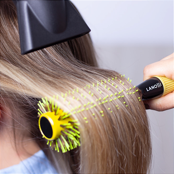 Escova de Cabelo Modeladora Amarelo - Lanossi