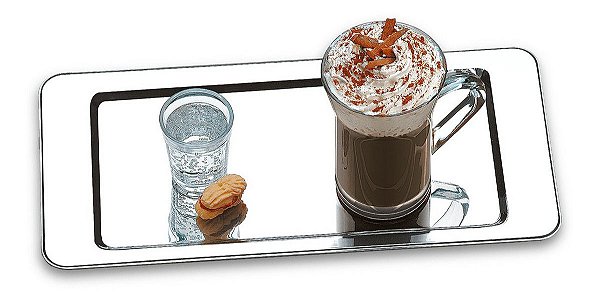 Bandeja De Inox Retangular 32x15cm Servir Mesa Posta Brinox