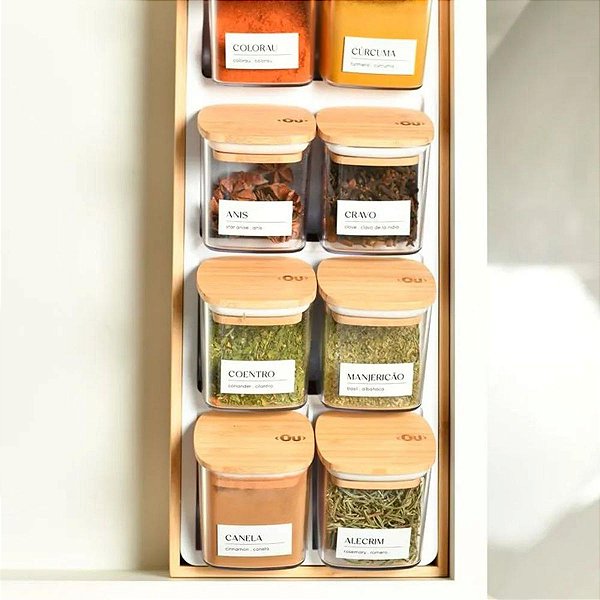 Etiqueta Adesiva Para Potes Temperos Mantimentos Organização