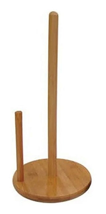Porta Papel Toalha Suporte Em Bambu 16x33cm Oikos Cozinha