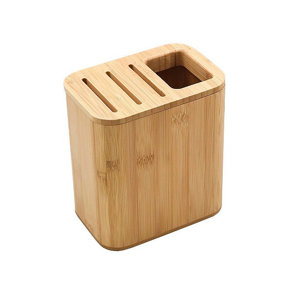 Porta Faca E Utensilios De Cozinha Bambu Oikos