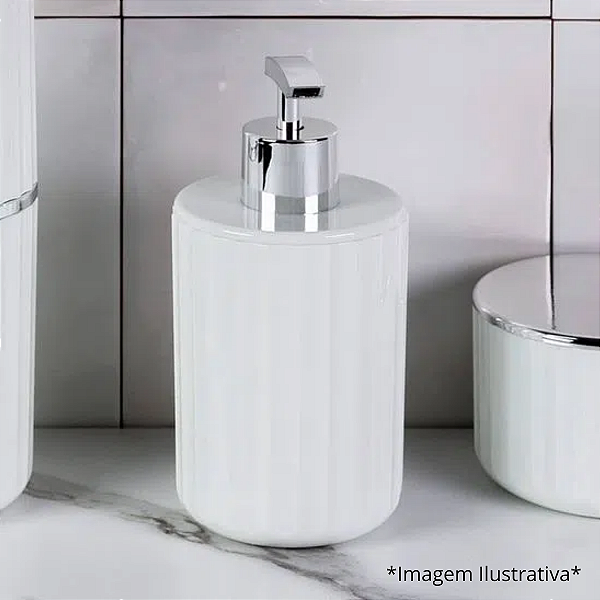 Dispenser Porta Sabonete Líquido Groove 400 ml Banheiro Pia Ou