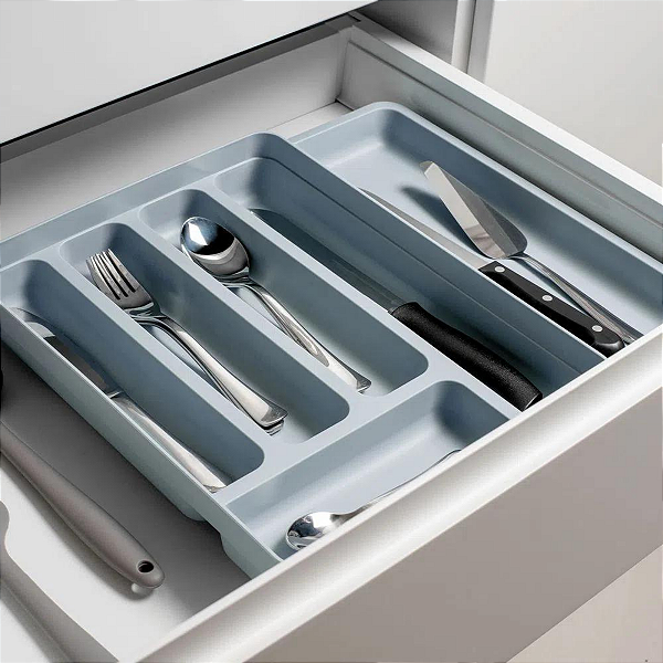Organizador de Talheres com Extensor de Gaveta Ou