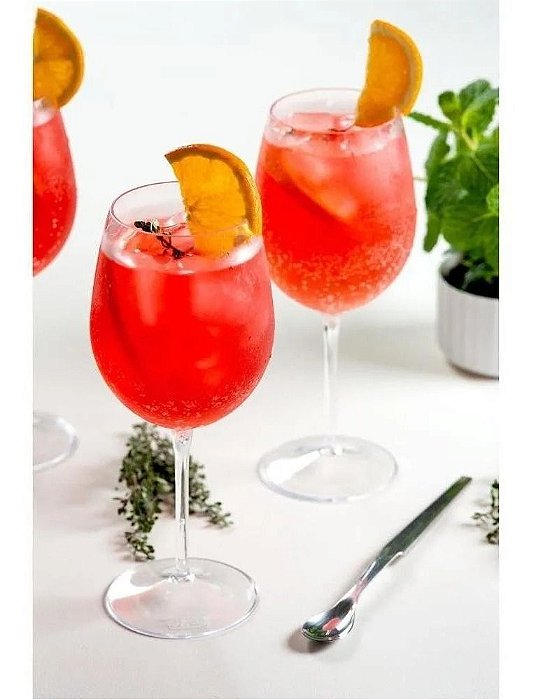 Taça Drink De Vinho Acrílico Bebidas 575 Ml Ou