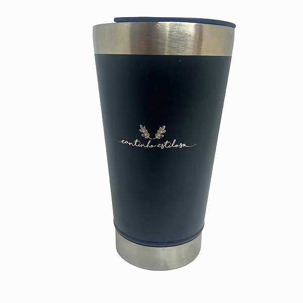 Copo Térmico Parede Dupla 500ml C/ Abridor Cantinho Estiloso