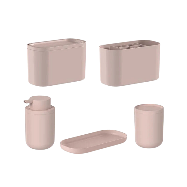 Kit 5 Peças Para Bancada De Banheiro Penteadeira Organização Bold Ou