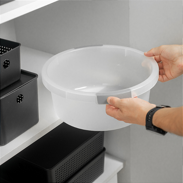 Bacia Multiuso Plástico Flow com Alça 5L Lavanderia Cozinha Ou