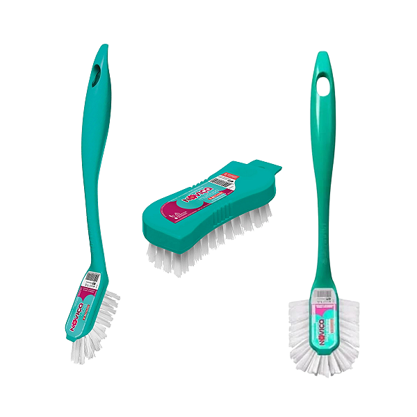 Kit 3 Escovas Noviça Multiuso 3 Funções Limpeza Casa Noviça Bettanin