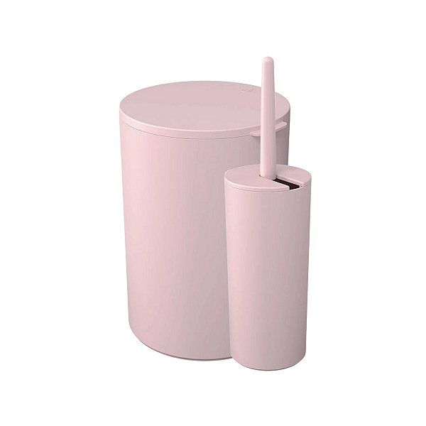 Kit lixeira tampa de 5L e Escova sanitária serene - COZA
