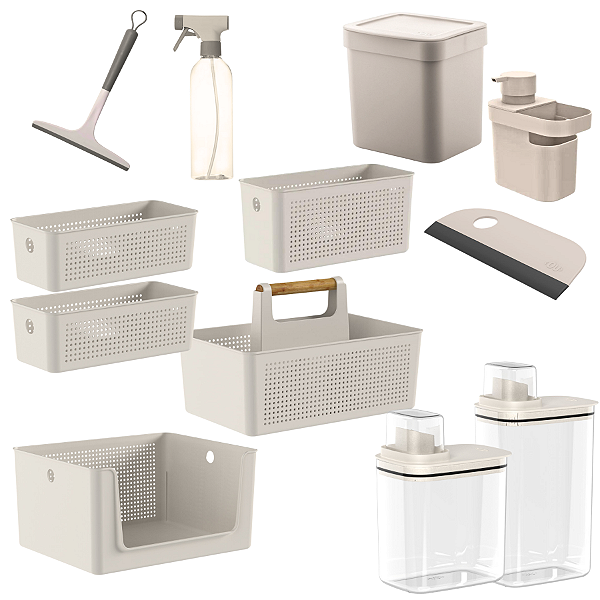 Kit Cozinha Lavanderia Apartamento Pequeno 12pçs Compacto Ou